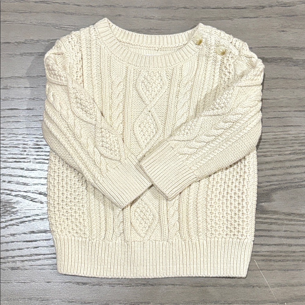 Baby GAP Cream Cable Knit Sweater size 6-12 months